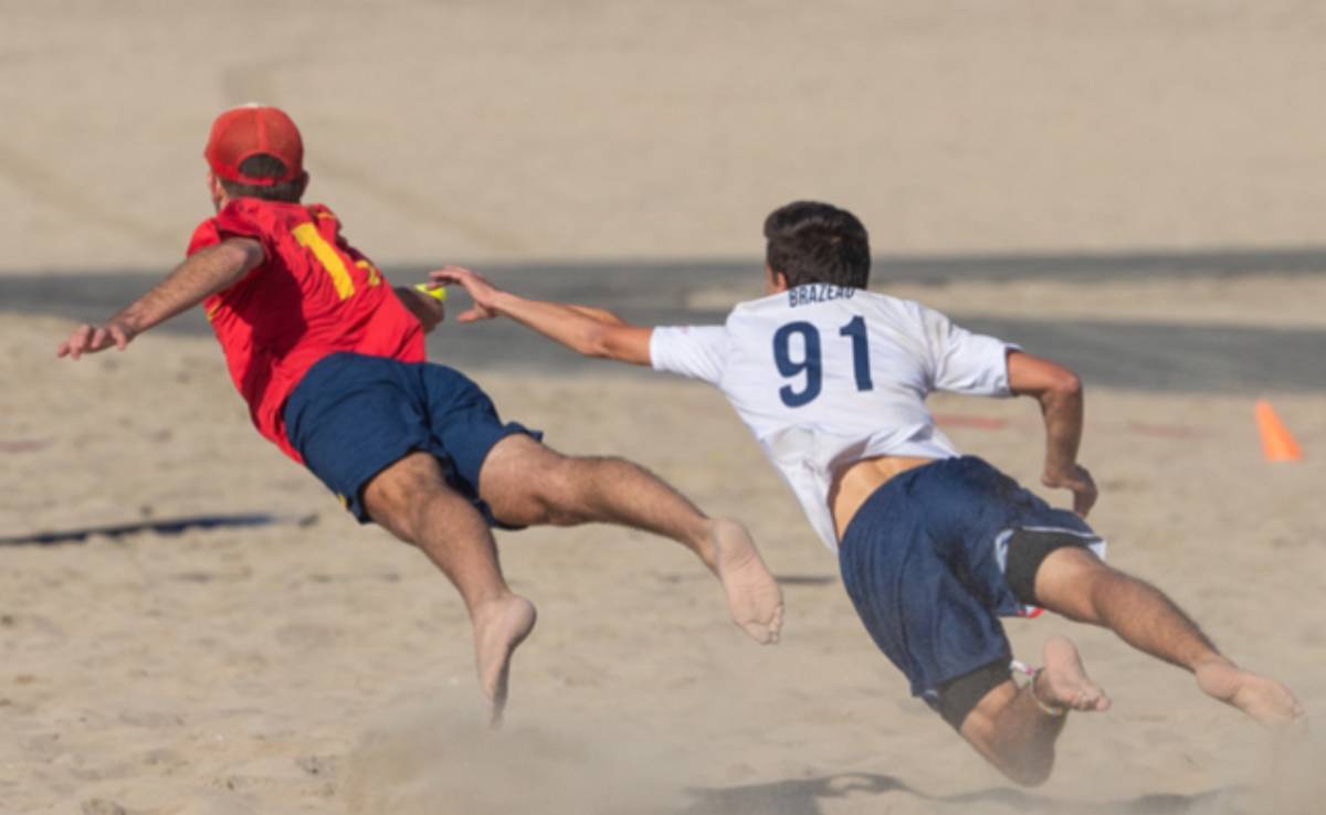 La selección española en el Mundial de Ultimate Frisbee playa de Estados Unidos 2023 (Foto: Rodney Chen/Ultiphotos.com)