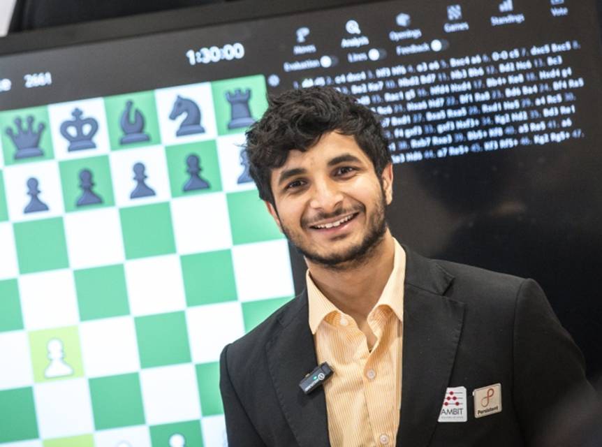 El ajedrecista Vidit, de la India, uno de los dos jugadores de ese origen clasificado para el Torneo de Candidatos de ajedrez 2024