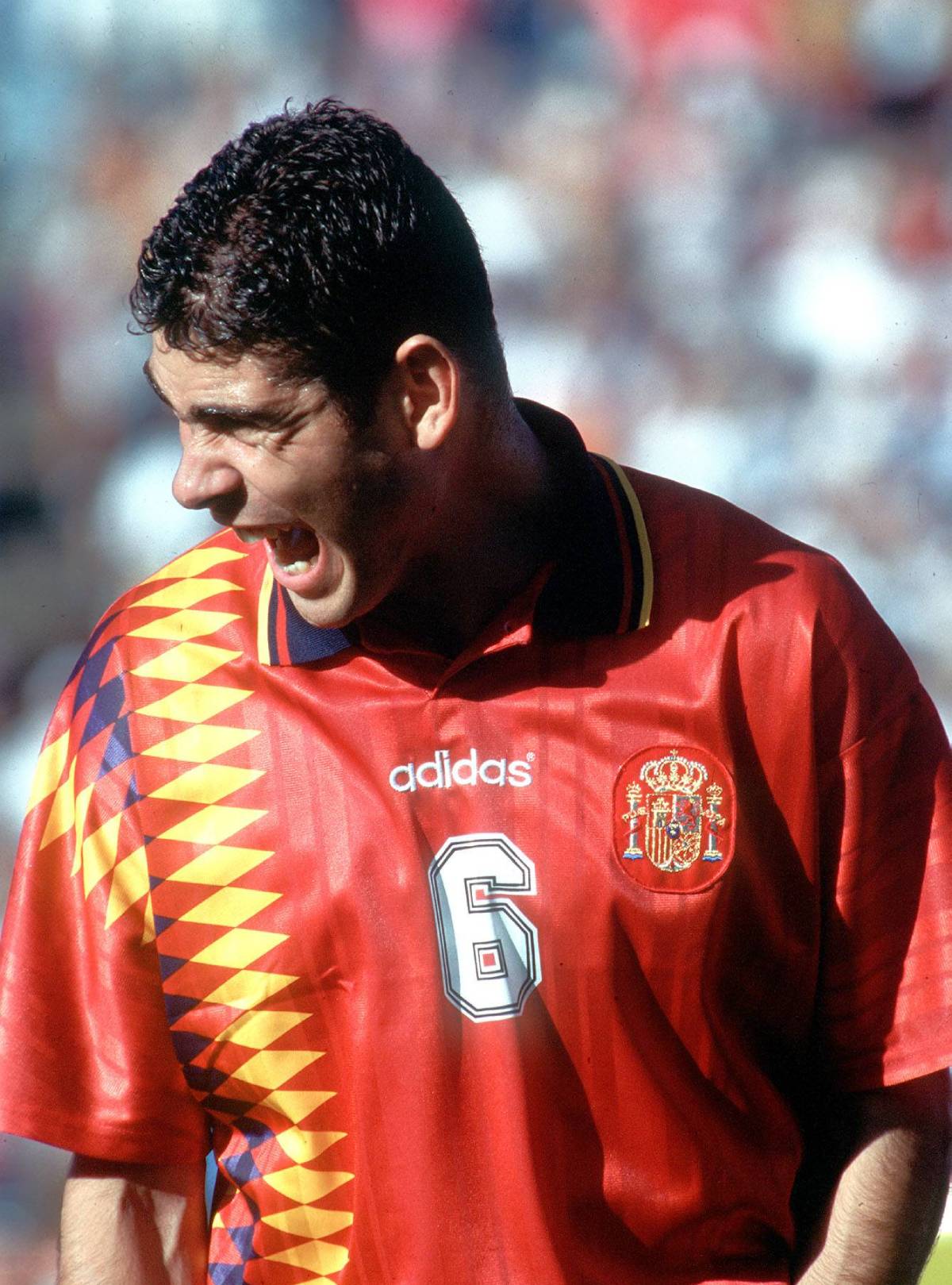 Fernando Hierro en un partido de la selección (Foto: Cordon Press)