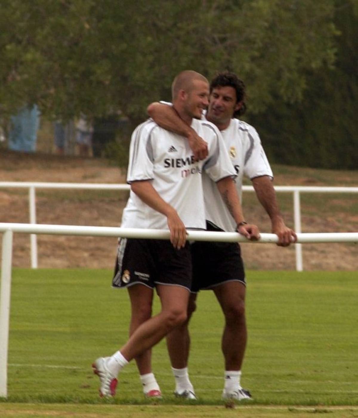 Beckham y Figo 