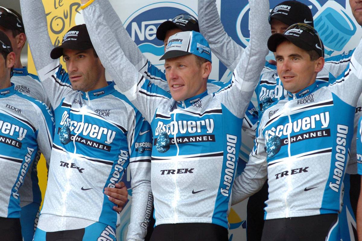 George Hincapie, Armstrong y Beltrán (Foto: Cordon Press)