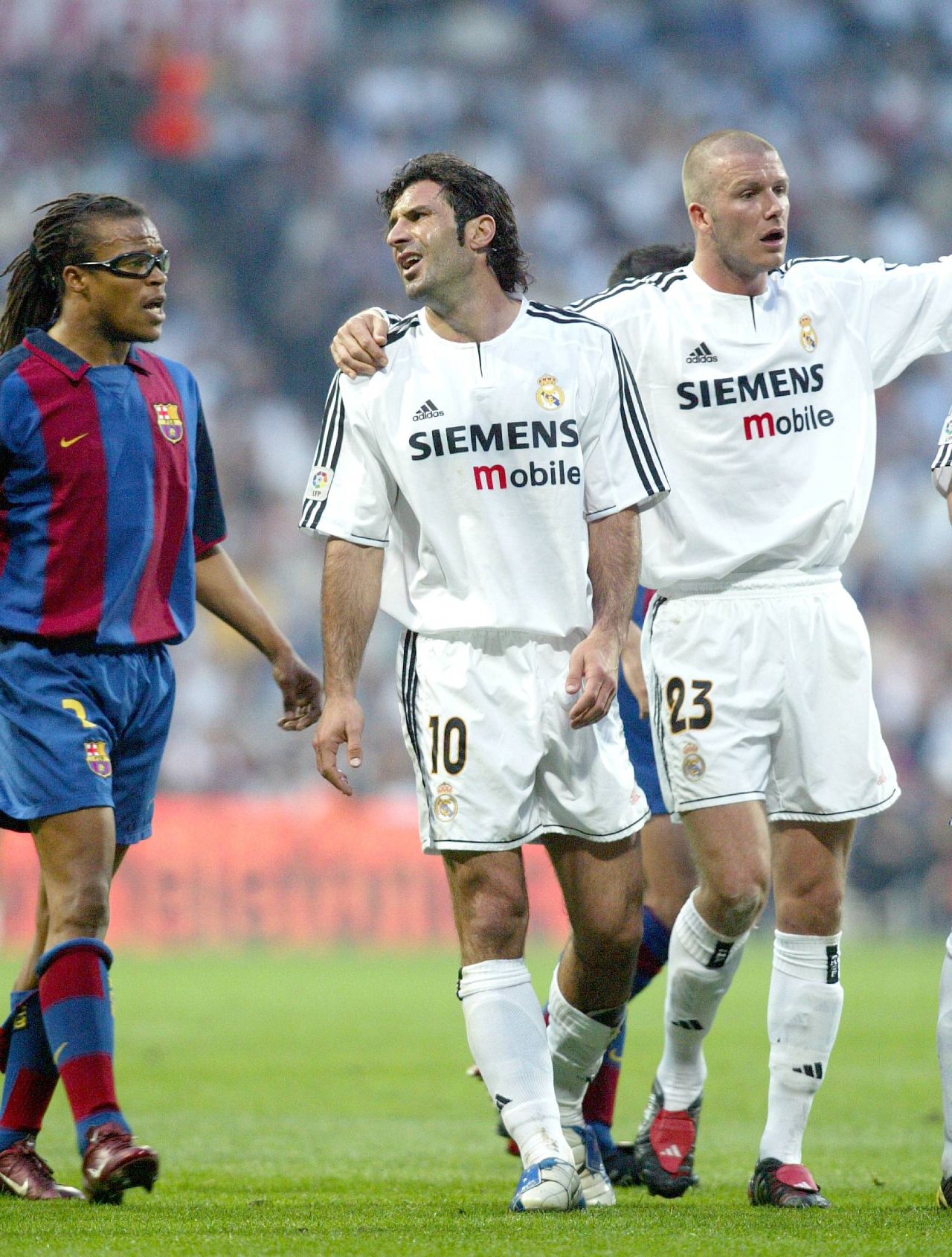 Edgar Davids y la Teoría del caos cambió el fútbol (Barça mediante) 6 Davids, Figo y Beckham (Foto: Cordon Press)