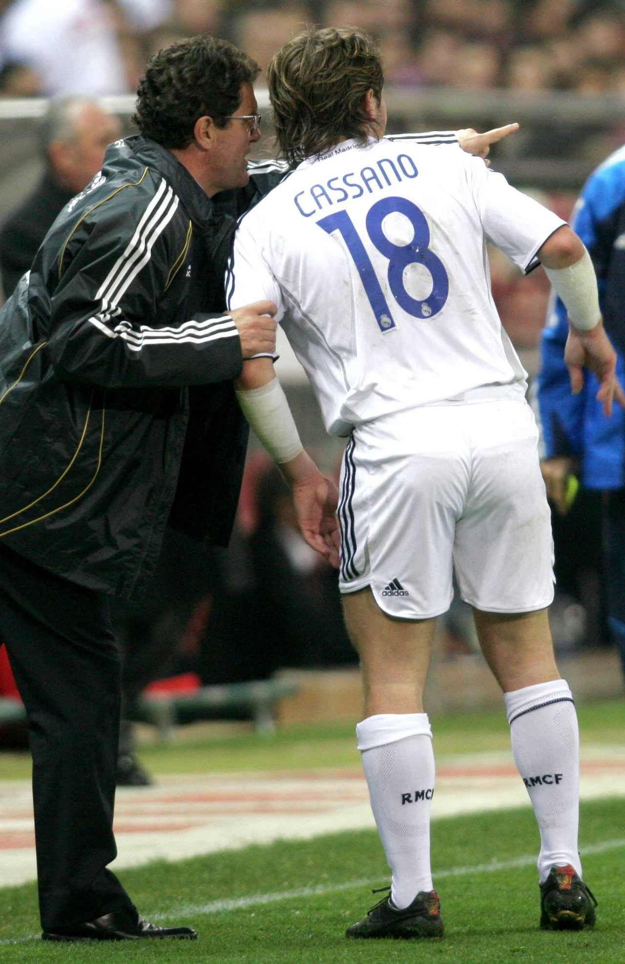 Fabio Capello: «Fernando Redondo me parecía muy lento, pedí que se fuera y me dijeron que me tranquilizara» 4 Antonio Cassano y Fabio Capello (Foto: Cordon Press)