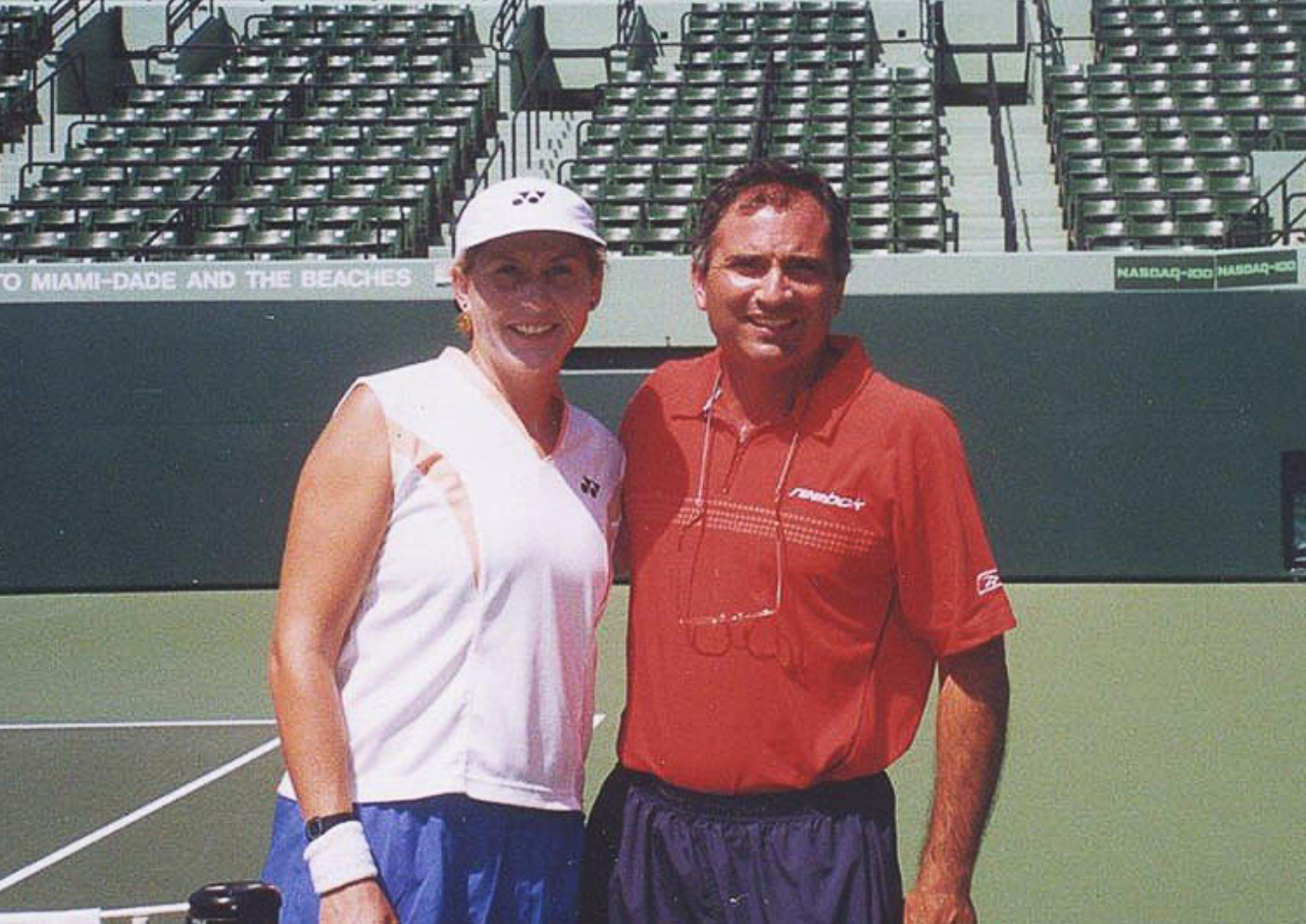 Nick Saviano: «Hasta Rafa Nadal ha dicho que nadie ha tenido nunca el control de la bola de Djokovic» 4 Mónica Seles y Nick Saviano (Foto: savianotennis.com)
