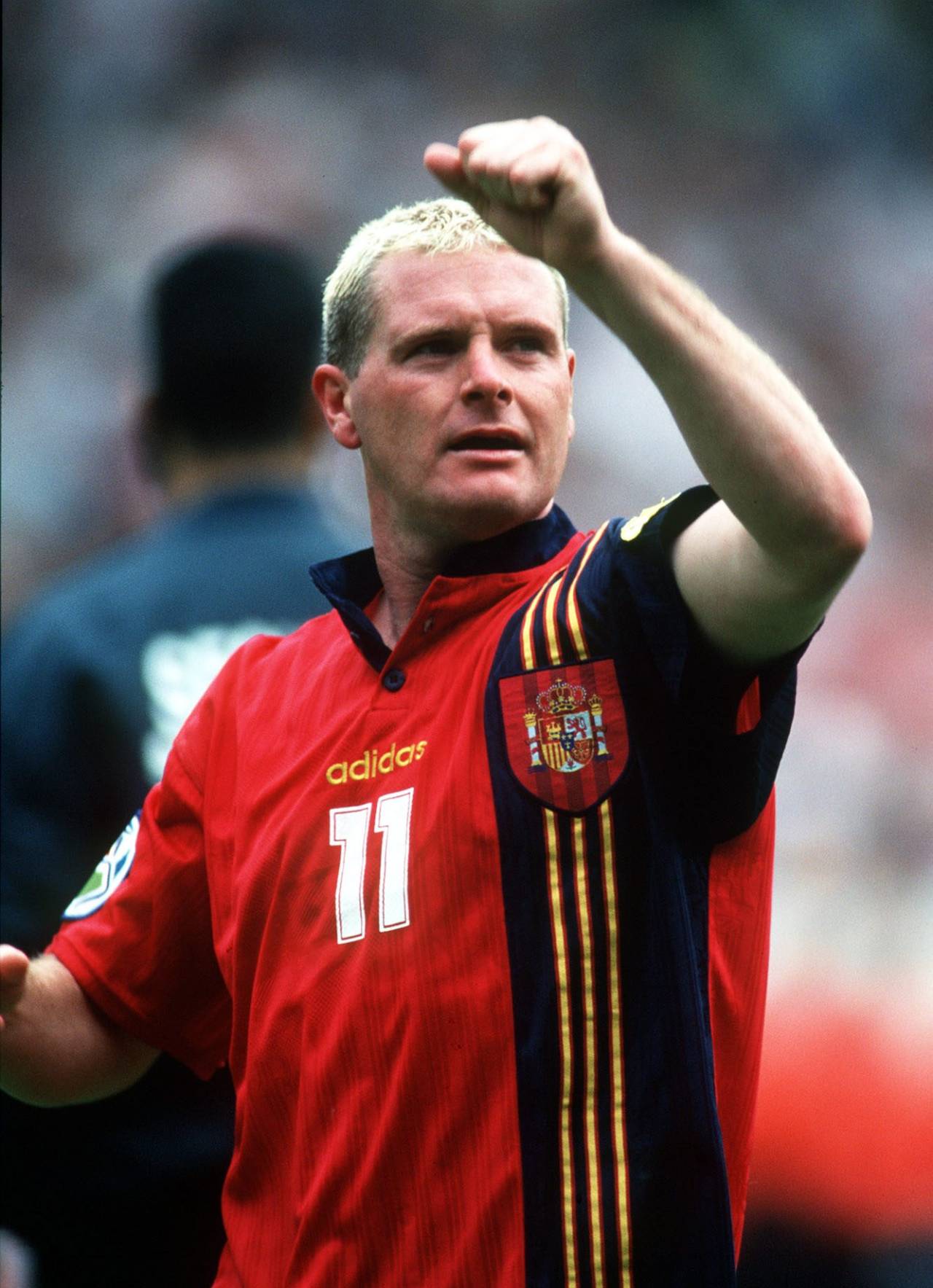 Paul Gascoigne: «No pedí ser alcohólico, trabajé en ello; pero lo de la cocaína es lo que más me pesa, me volví psicótico» 2 Paul Gascoigne, tras cepillarse a España en la Eurocopa (Foto: Cordon Press)