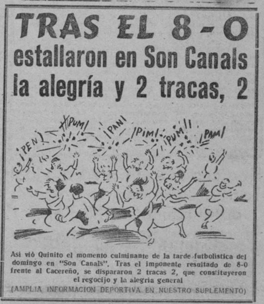 La proletaria historia del Atlético Baleares 4 El Baleares venció 8-0 al Cacereño en la penúltima jornada de la promoción de ascenso, lo que le daba medio billete para Segunda División en 1951. (Foto: Diario Baleares)