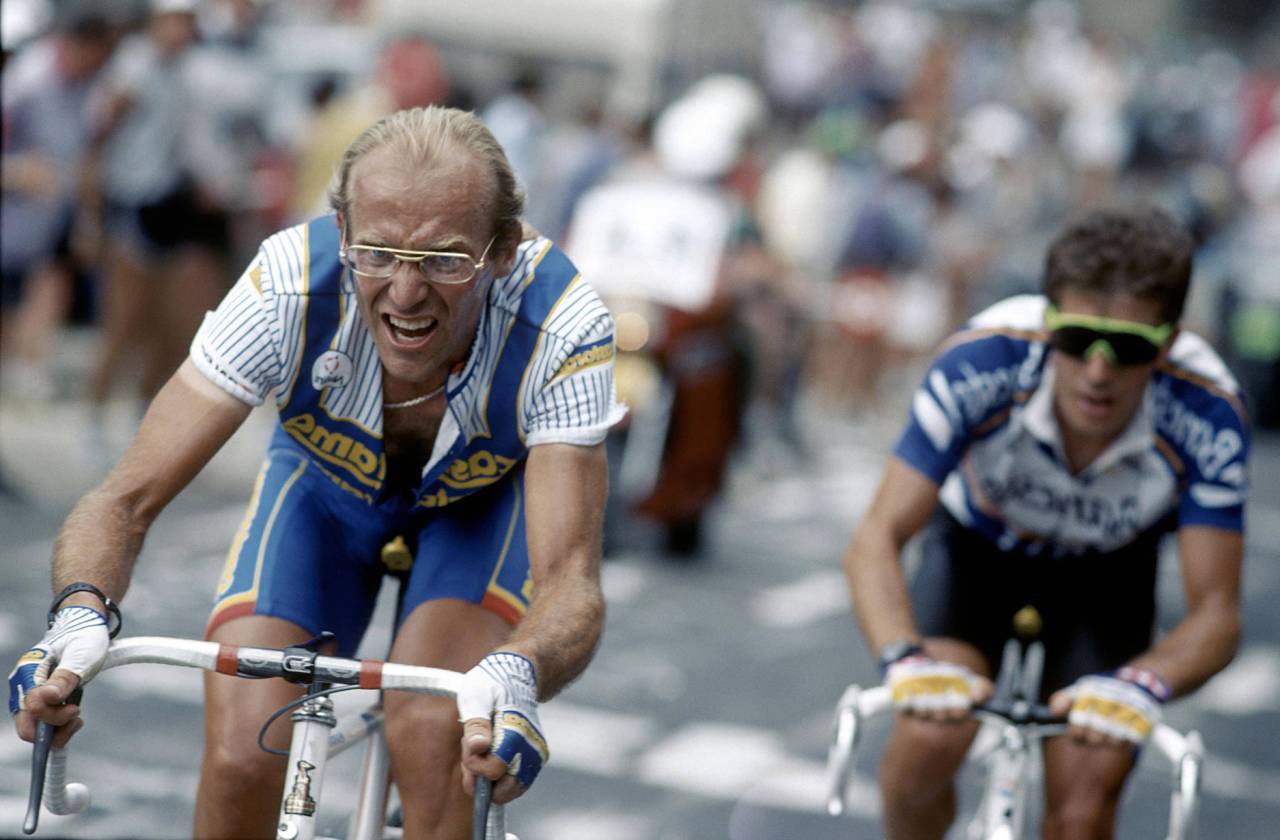 El primer puñetazo en la mesa de Miguel Induráin: El Tour de 1991 8 Laurent Fignon y Pedro Delgado (Foto: Cordon Press)