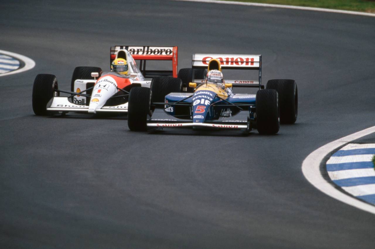 Nigel Mansell: «Ecclestone me dijo que tenía que aprender a hacer política como Alain Prost, pero yo siempre fui un deportista» 7 Nigel Mansell y Ayrton Senna (Foto: Cordon Press)